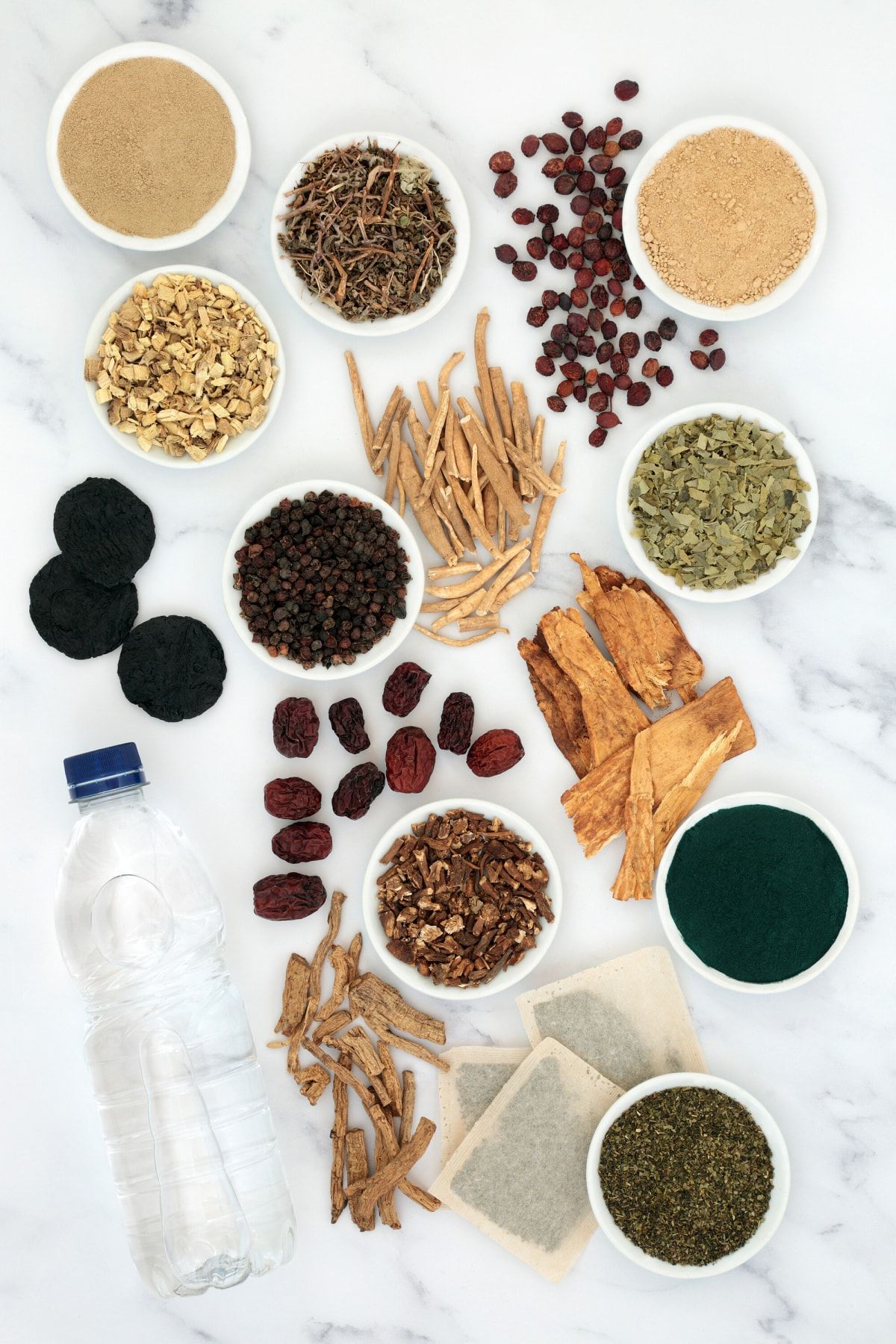 Chinese herbs arranged for an individualized formula